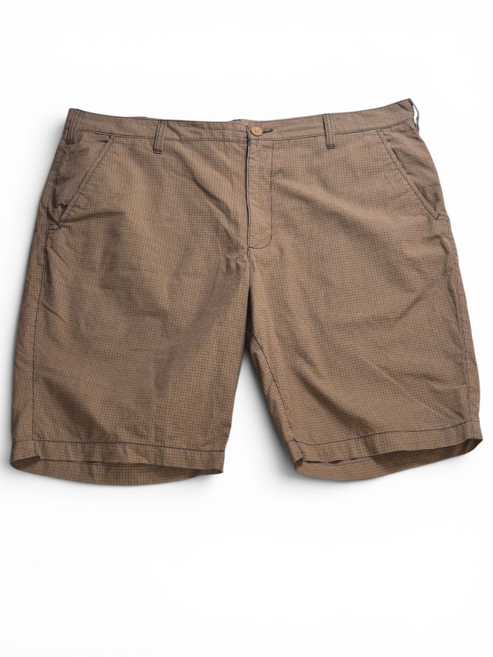 Denver Hayes Golf Shorts Mens 40 Brown Micro Check‎ Country Club Coastal Grandad